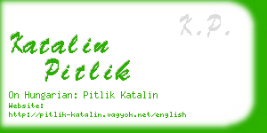 katalin pitlik business card